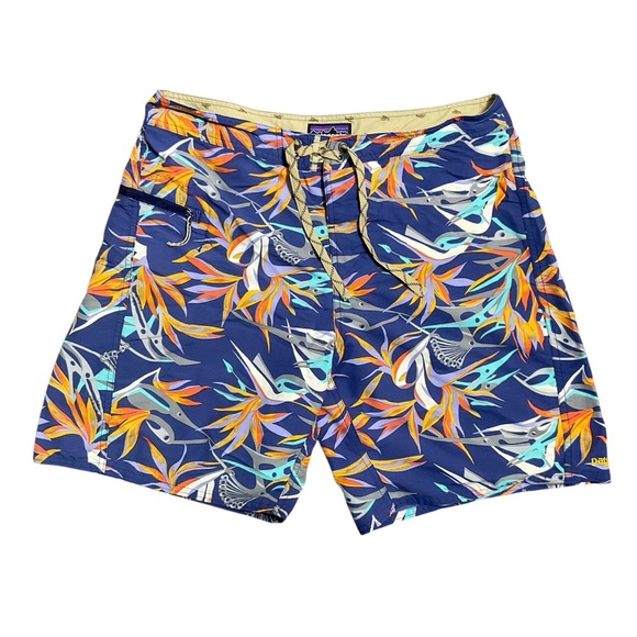 Patagonia® Worn Wear M's Printed Wavefarer® Board Shorts - 21" Size 34 - Picture 1 of 8